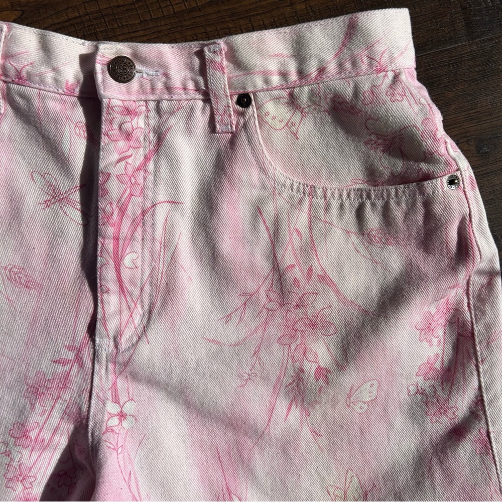 Bill Blass Vintage Pink Butterfly High Waist Shorts RARE size 8 / 30” waist - Picture 5 of 12